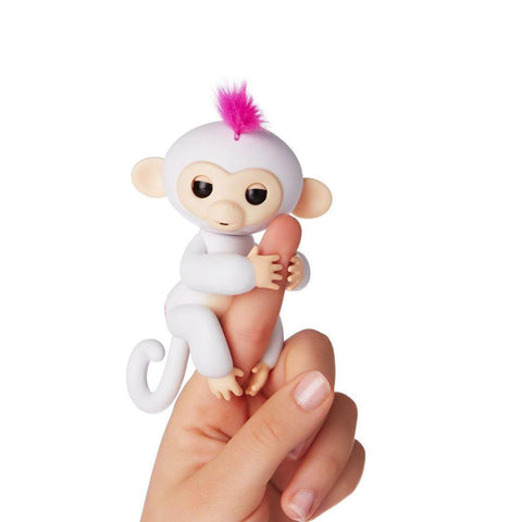 Cenocco Vingerspeelgoed Happy Monkey Wit