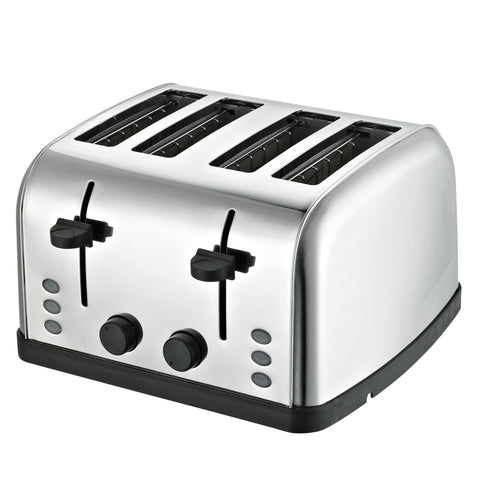 Daewoo Sym-1304: Breiter Toaster aus Edelstahl – 4 Schubladen, 4 Scheiben