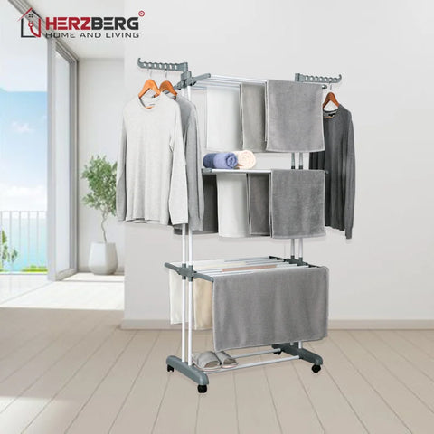 Herzberg Home &amp; Living Herzberg Hg-8034Gry: Umzugskleiderständer – Grau
