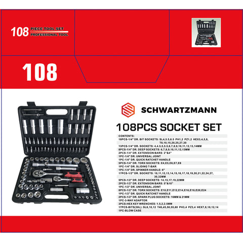 Schwartzmann Schwartzman 108-Piece Hand Tool Set