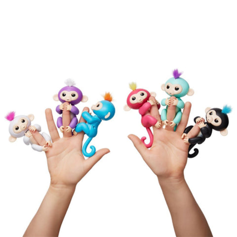 Cenocco Vingerspeelgoed Happy Monkey Blauw